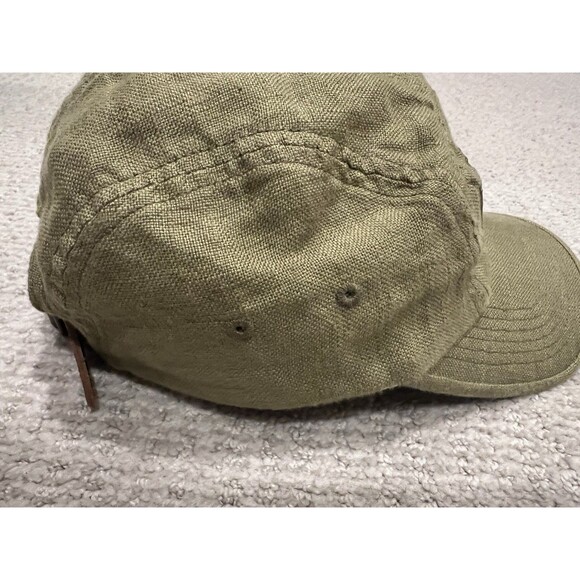 Authentic Rare Supreme Cap Olive Green (OS) Linen 5 Panel Hat camp only one eBay - Picture 6 of 8